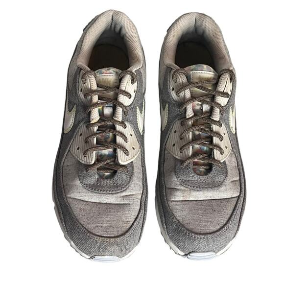NIKE AIR MAX 90 Sneakers Men’s 11.5 Premium Recycled Canvas Pack Athletic Shoes - Picture 2 of 8